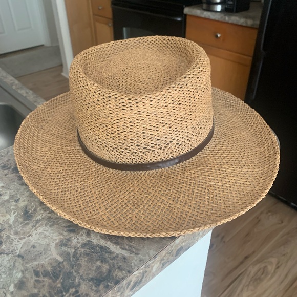 Dorfmam Pacific Co. Other - Straw hat with small leather band around hat.